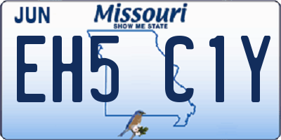 MO license plate EH5C1Y