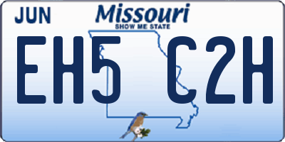 MO license plate EH5C2H