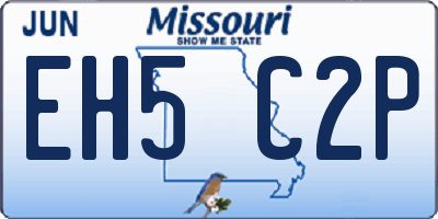 MO license plate EH5C2P