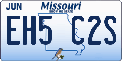 MO license plate EH5C2S