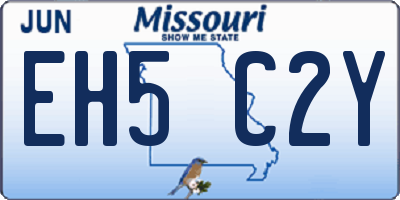 MO license plate EH5C2Y