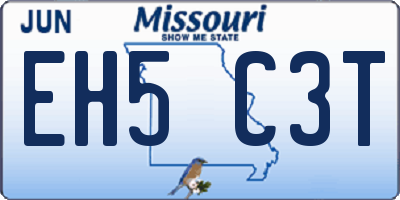 MO license plate EH5C3T