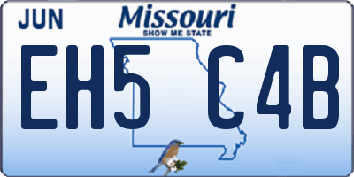 MO license plate EH5C4B