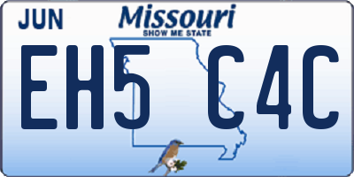 MO license plate EH5C4C