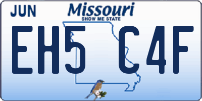 MO license plate EH5C4F