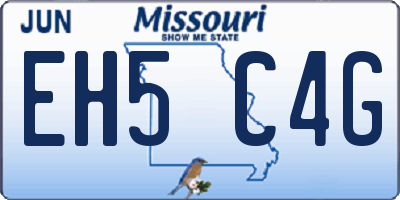 MO license plate EH5C4G