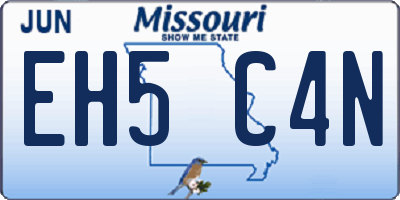 MO license plate EH5C4N
