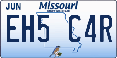 MO license plate EH5C4R