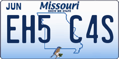 MO license plate EH5C4S