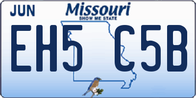 MO license plate EH5C5B