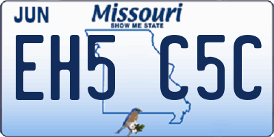MO license plate EH5C5C