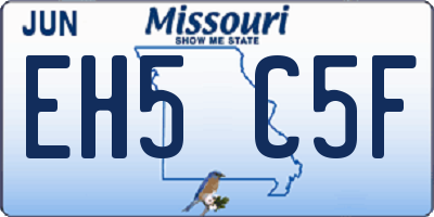 MO license plate EH5C5F