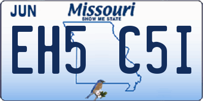 MO license plate EH5C5I