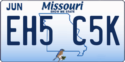 MO license plate EH5C5K