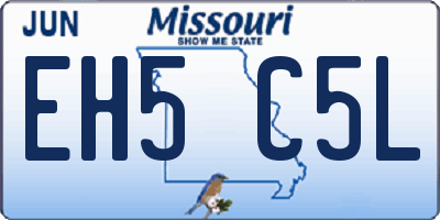 MO license plate EH5C5L