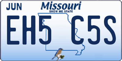 MO license plate EH5C5S