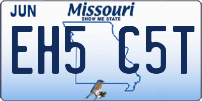MO license plate EH5C5T