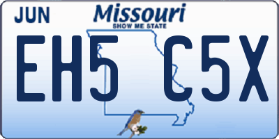MO license plate EH5C5X