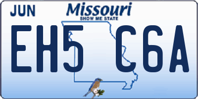 MO license plate EH5C6A