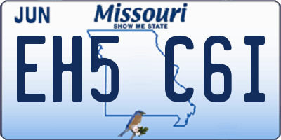 MO license plate EH5C6I