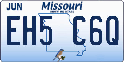 MO license plate EH5C6Q