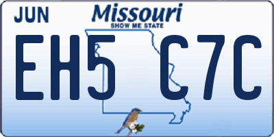 MO license plate EH5C7C