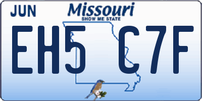 MO license plate EH5C7F