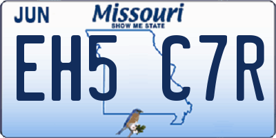 MO license plate EH5C7R