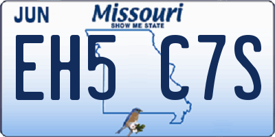 MO license plate EH5C7S