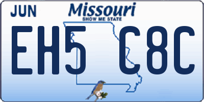 MO license plate EH5C8C
