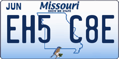 MO license plate EH5C8E