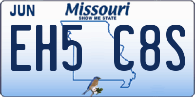 MO license plate EH5C8S