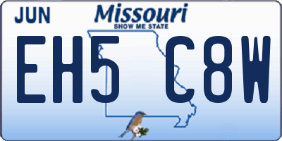 MO license plate EH5C8W