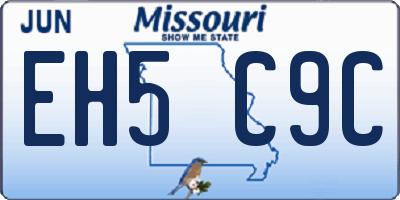 MO license plate EH5C9C