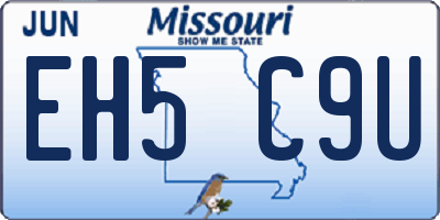 MO license plate EH5C9U
