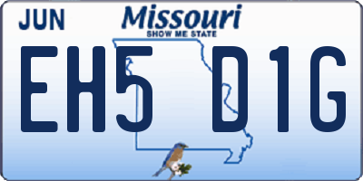 MO license plate EH5D1G