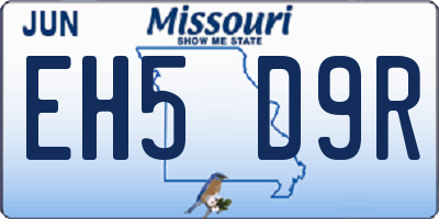 MO license plate EH5D9R