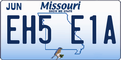 MO license plate EH5E1A