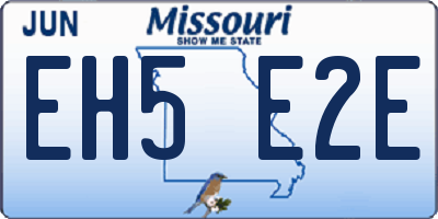 MO license plate EH5E2E