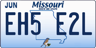 MO license plate EH5E2L