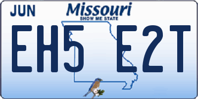 MO license plate EH5E2T