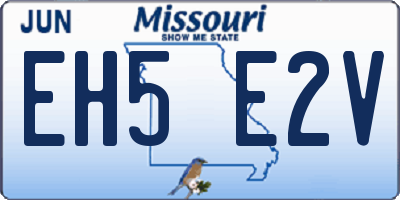 MO license plate EH5E2V