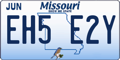 MO license plate EH5E2Y