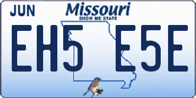 MO license plate EH5E5E