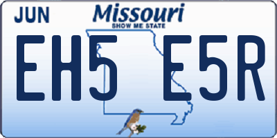 MO license plate EH5E5R