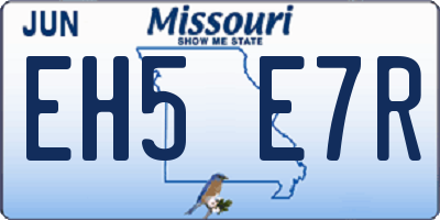 MO license plate EH5E7R