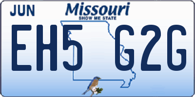 MO license plate EH5G2G