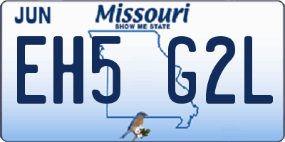 MO license plate EH5G2L
