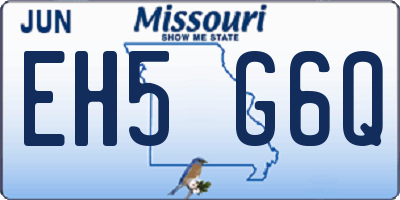 MO license plate EH5G6Q