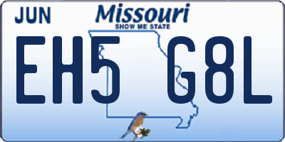 MO license plate EH5G8L